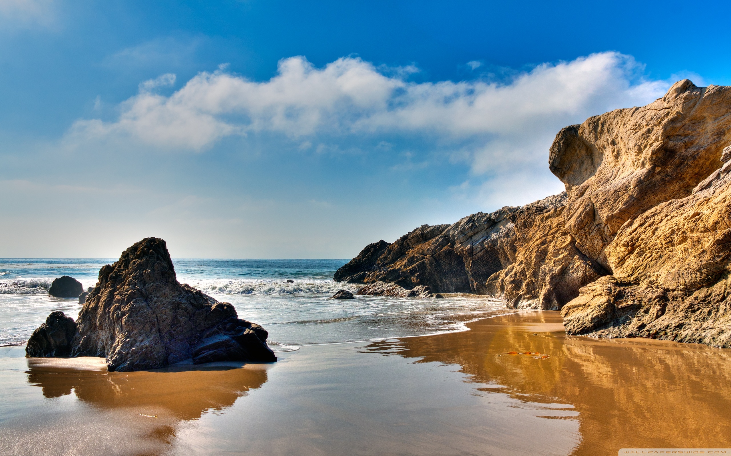 Malibu Beach California United States 4k HD Desktop Wallpaper