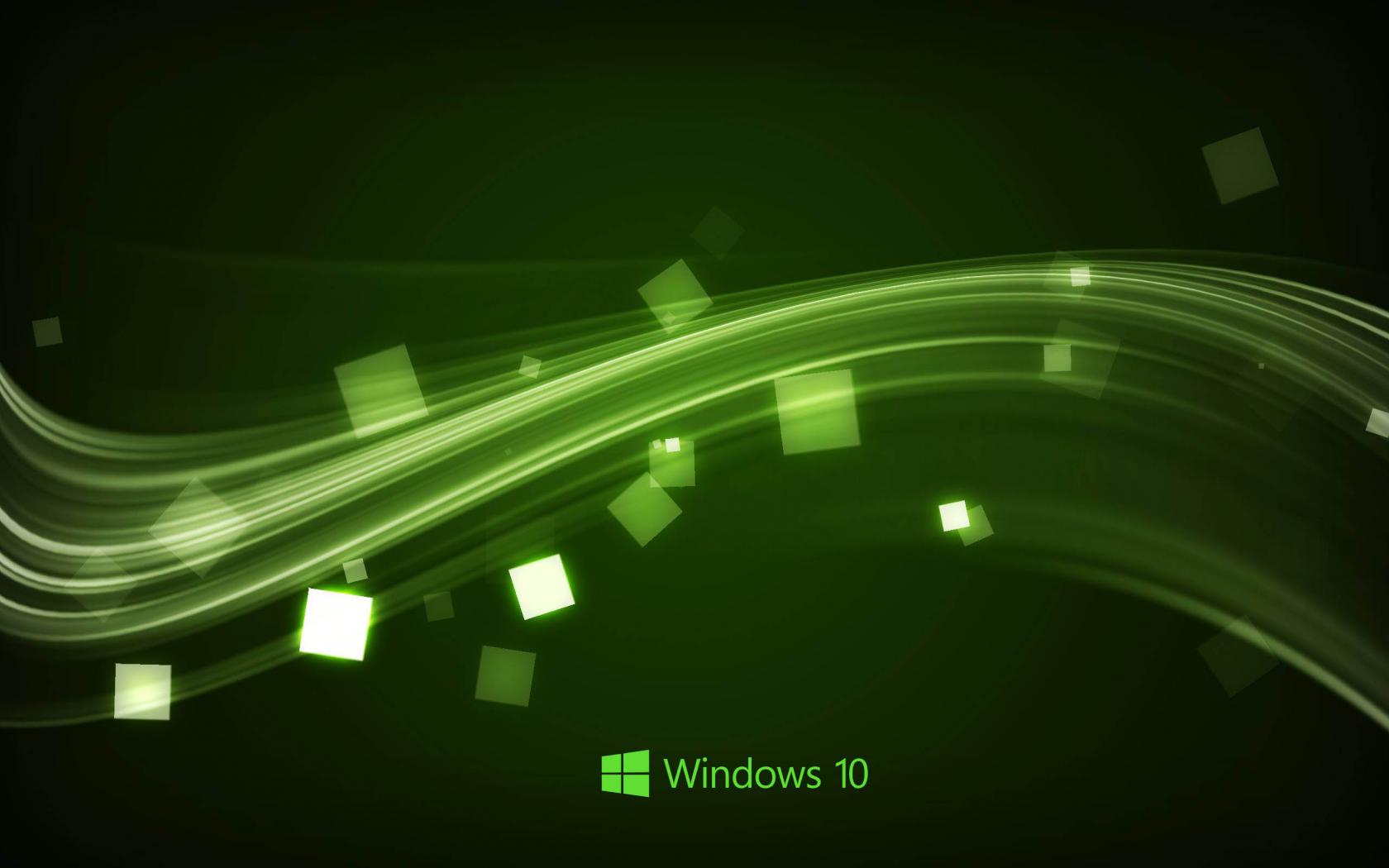 Windows 10 Wallpaper in Abstract Green Waves HD Wallpapers for Free