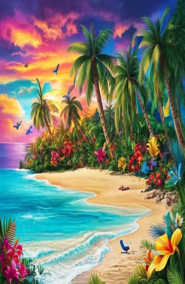 Tropical Island Wallpaper