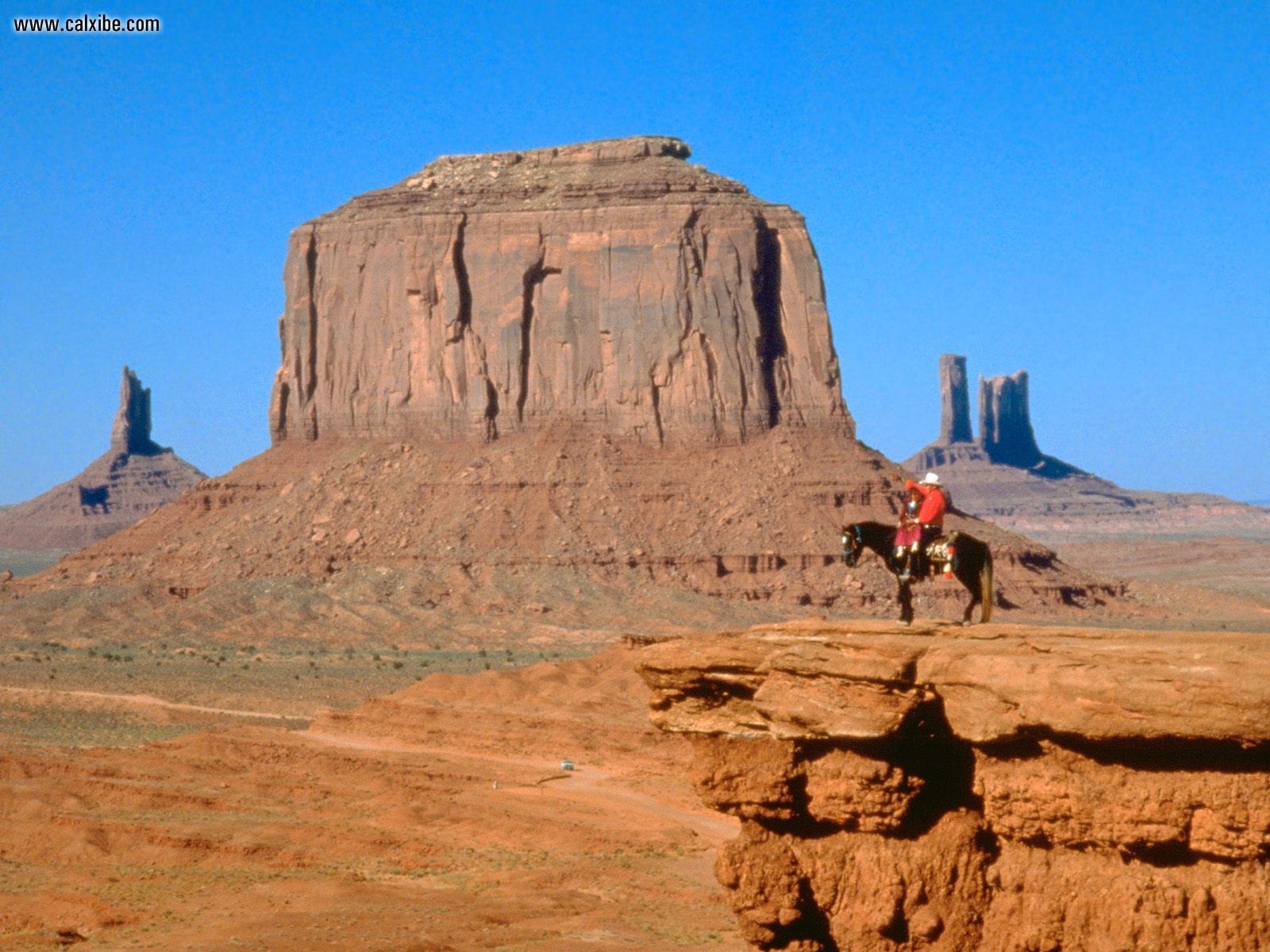 Nature Navajo On Horseback Monument Valley Arizona picture nr