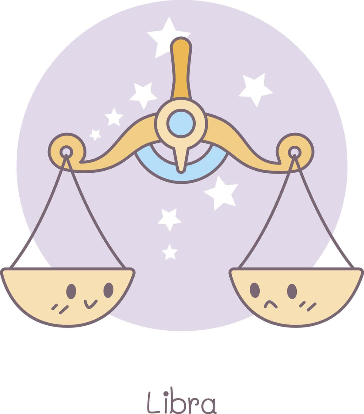 Amazing Cute Libra Zodiac Doodle Art Wallpaper