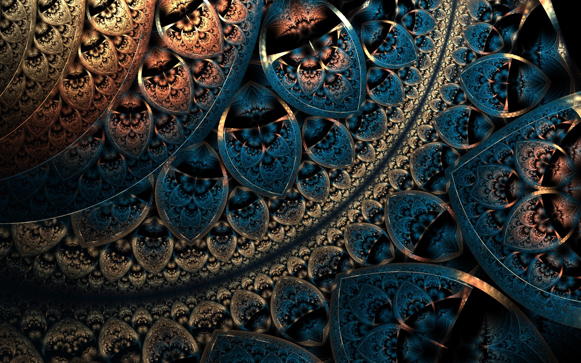 Fractal Pattern Abstract Digital Art Artwork Geometry Wallpaper