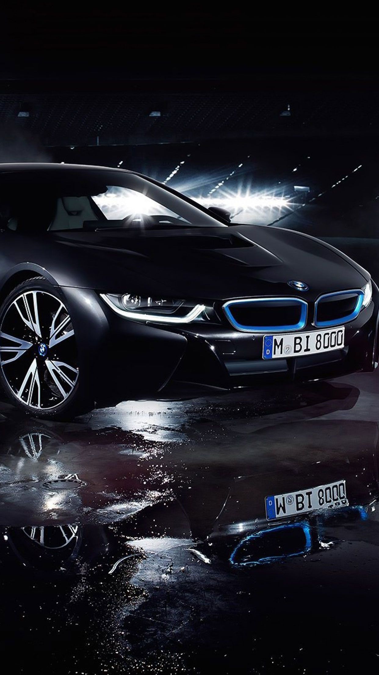 Black Bmw I8 Car Wallpaper For iPhone And Android