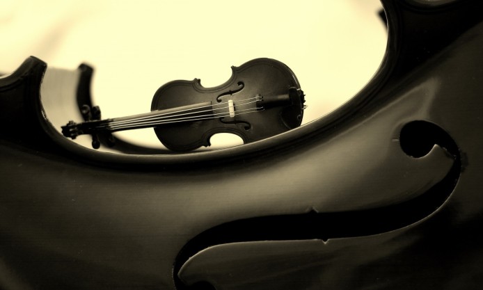 Violin Art Music Black And White Vintage Background Wallpaper