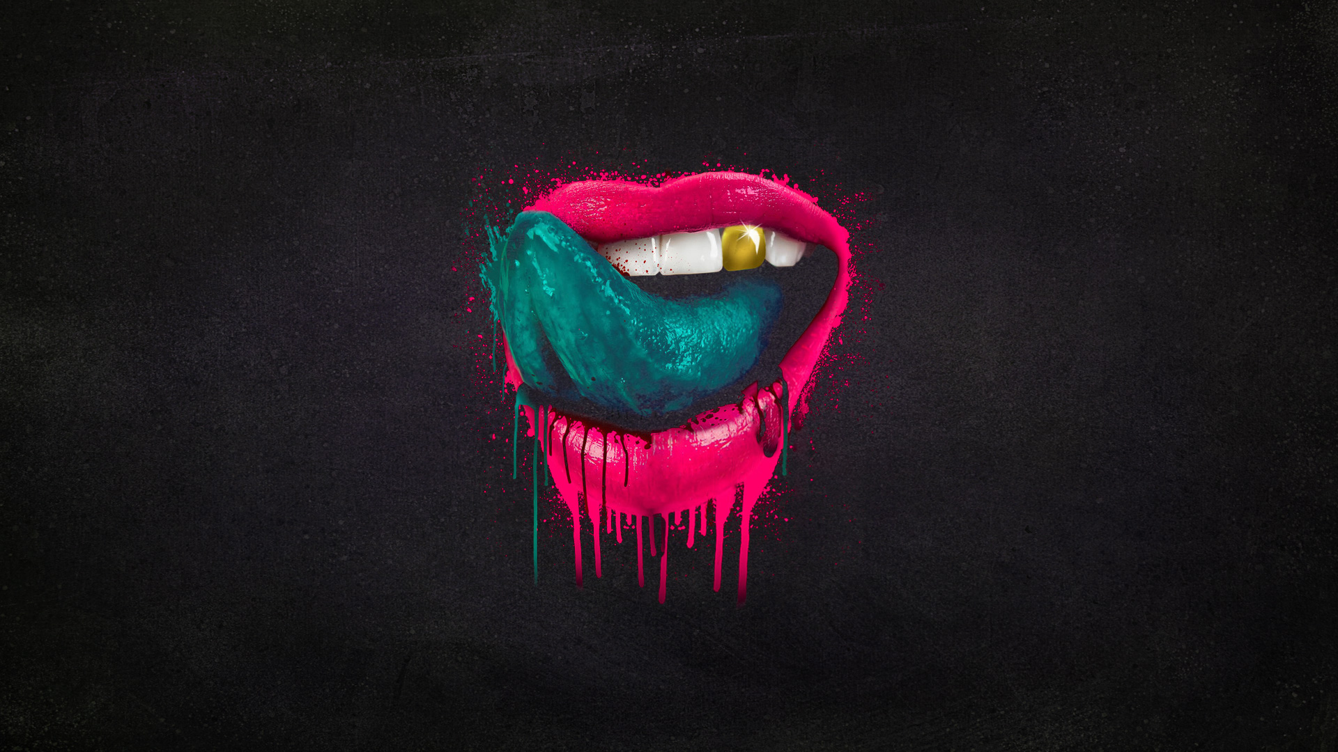 Tablet Paint Tongue Mouth Lips Background Mobile