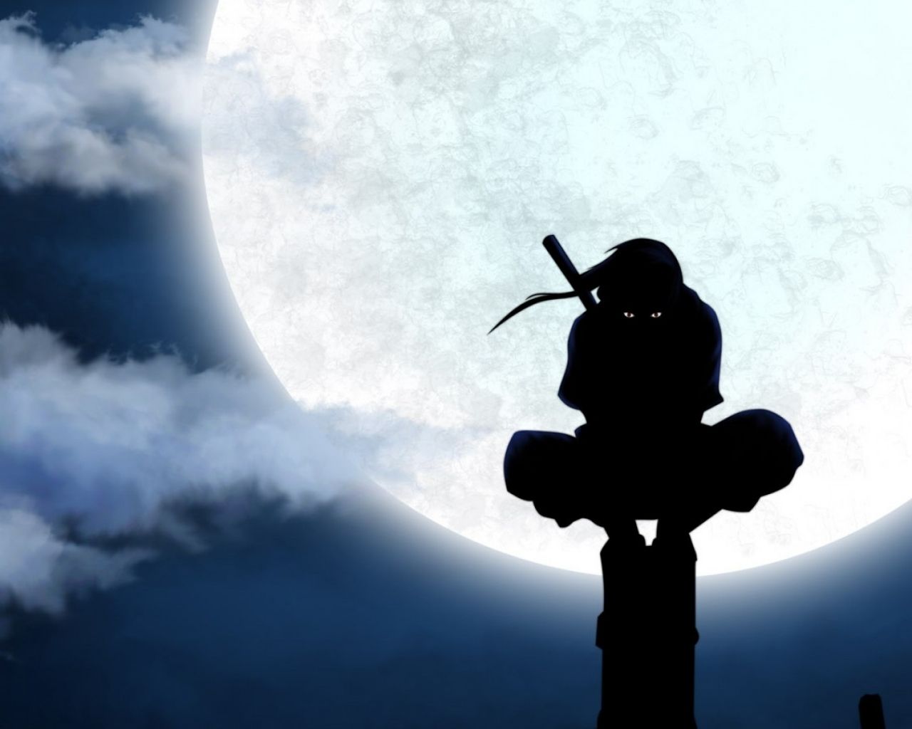 Moon Silhouette Naruto Shippuden Uchiha Itachi Anime Ninja Anbu