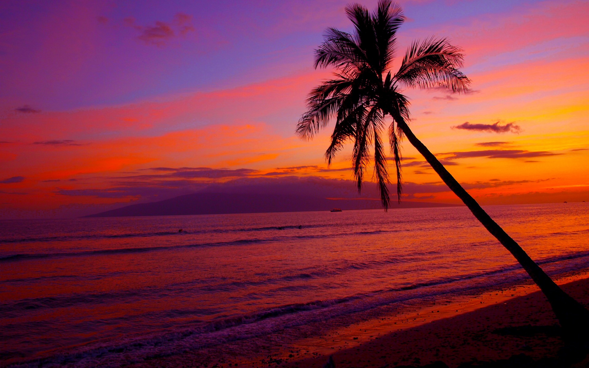 Na Pulpit Hawaiian Sunset Zachody S O Ca Natura Wallpaper HD
