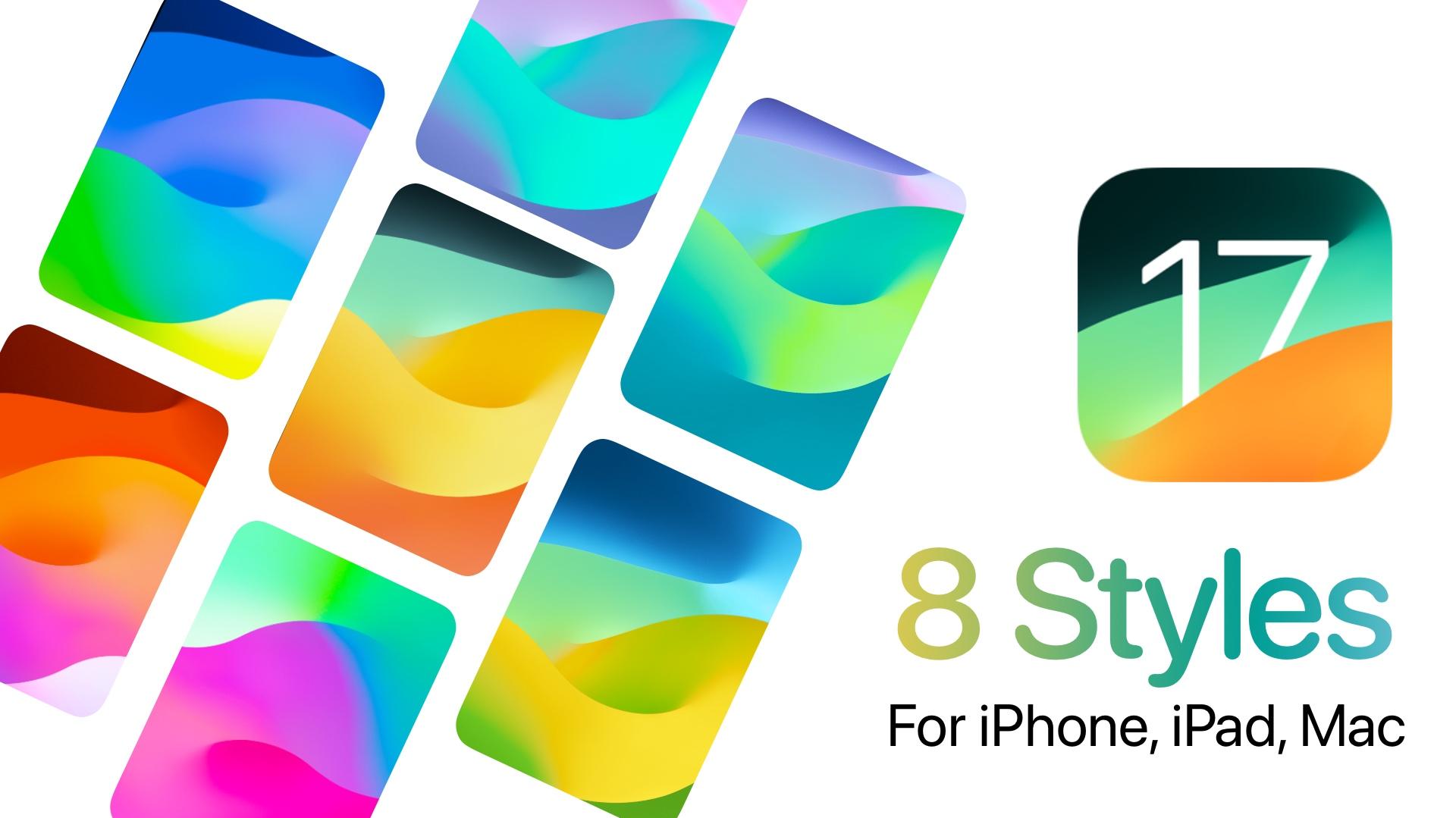 iOS 17 iPadOS 17   8 STYLES   iPhone iPad Mac PRO   OneAppleNews