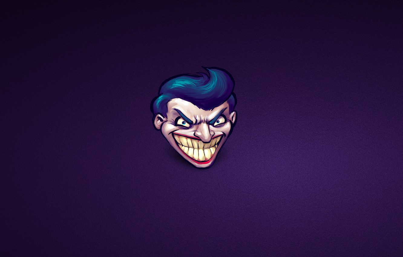 Wallpaper Purple Smile Batman Minimalism Head Joker