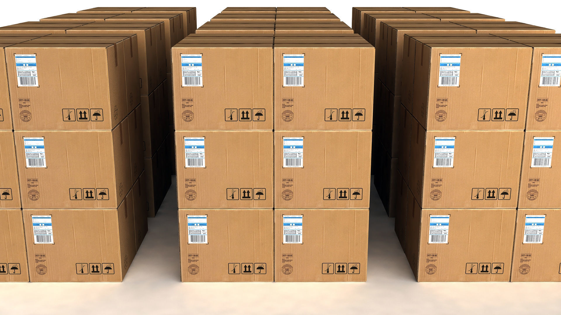 3d Model Cardboard Package Box Cgtrader