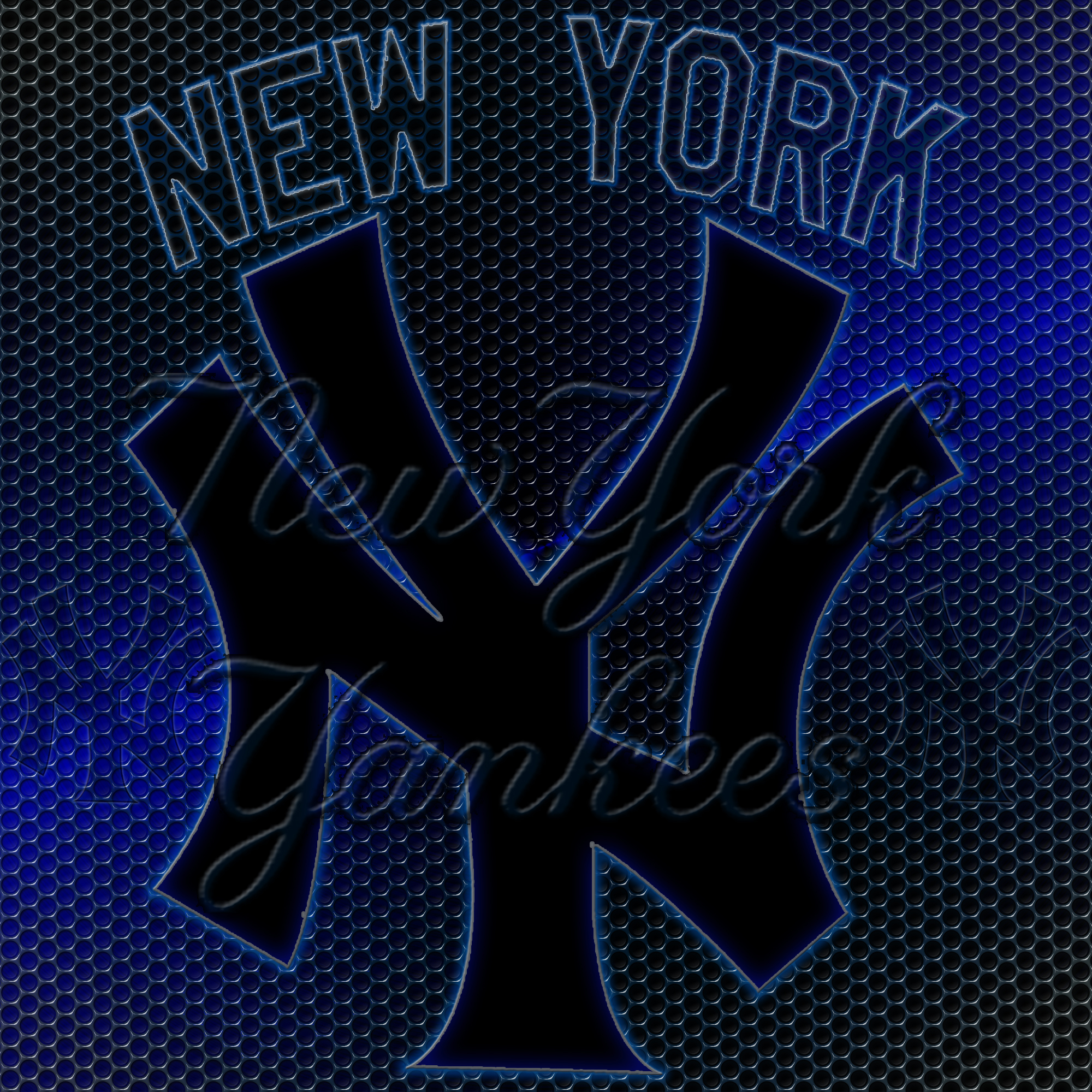 New York Yankees Logo Grid Wallpaper