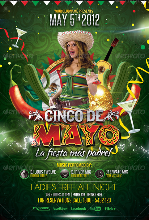 Cinco De Mayo Party Flyer Template By Louistwelve Design
