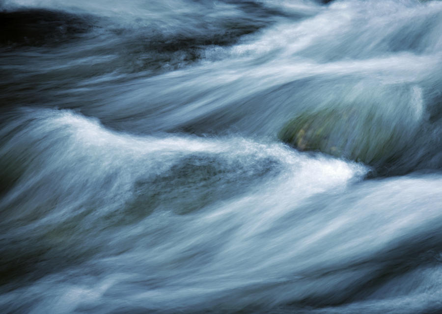 Sombre Background Fierce Rapids On The River Photograph By Jozef