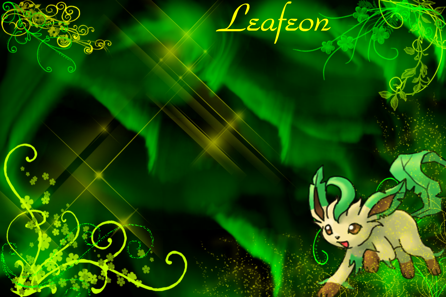 Leafeon Wallpaper By Slavewolfy