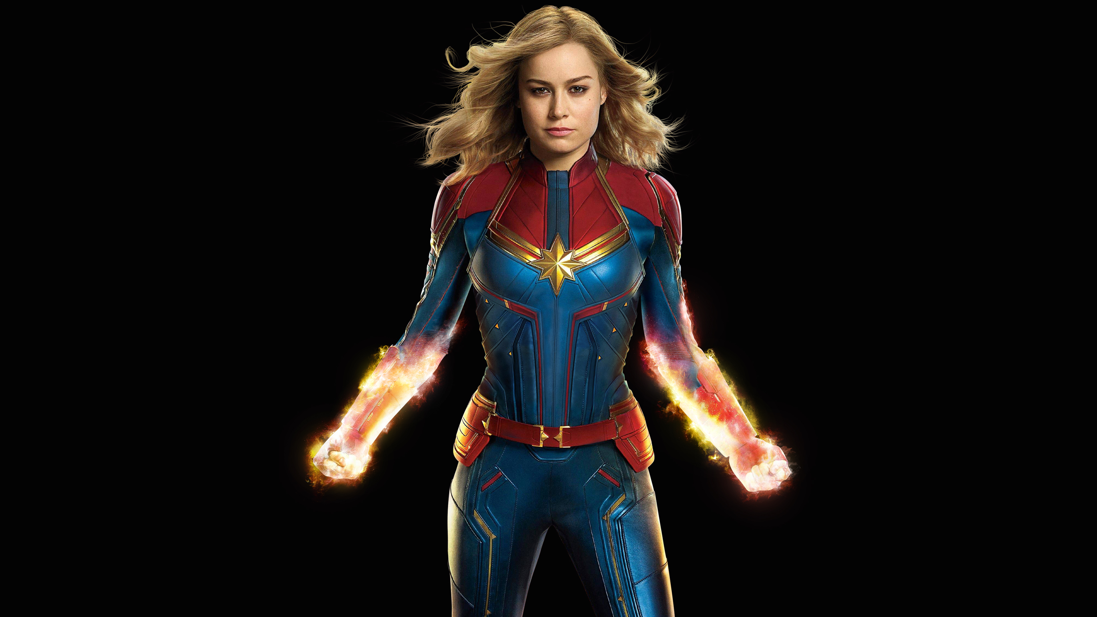 Captain Marvel Brie Larson 4k Ultra HD Wallpaper Background