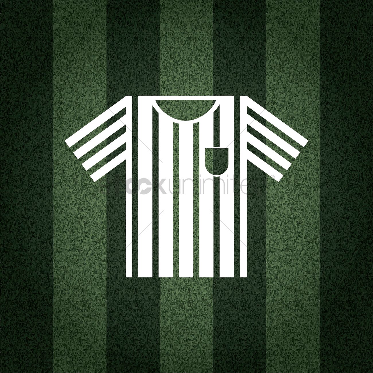 Football Referee T Shirt On Striped Background Vector Image