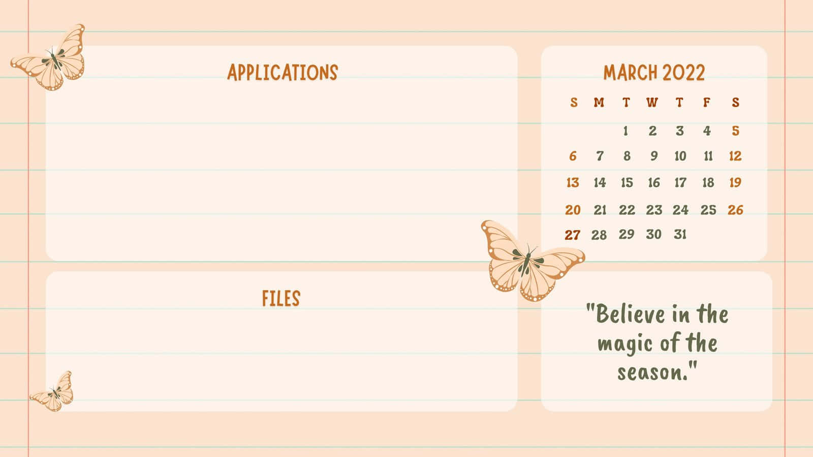 Cute And Organized Desktop Organizer Wallpaper For A Tidy