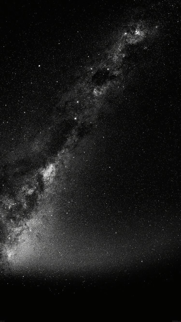 iPhone Galaxy Stars Black And White Wallpaper