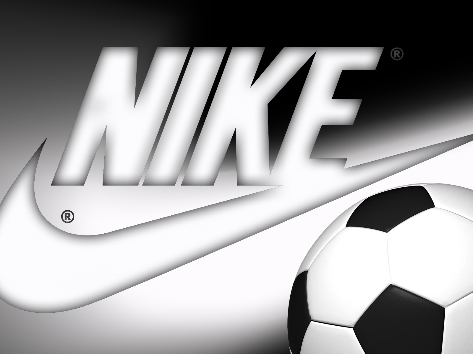 Nike Soccer Ball Black White