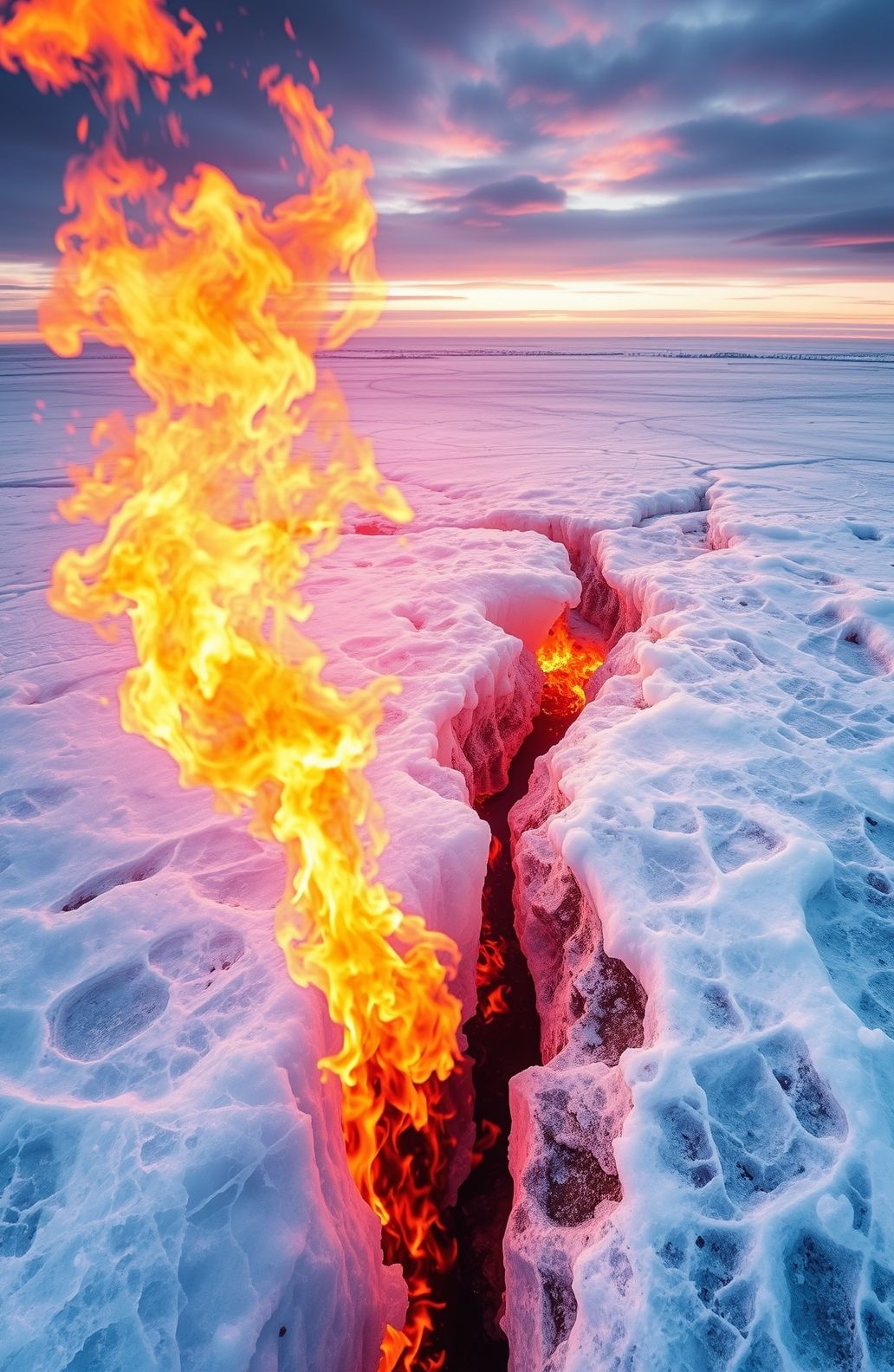 Cool Fire And Ice Wallpaper