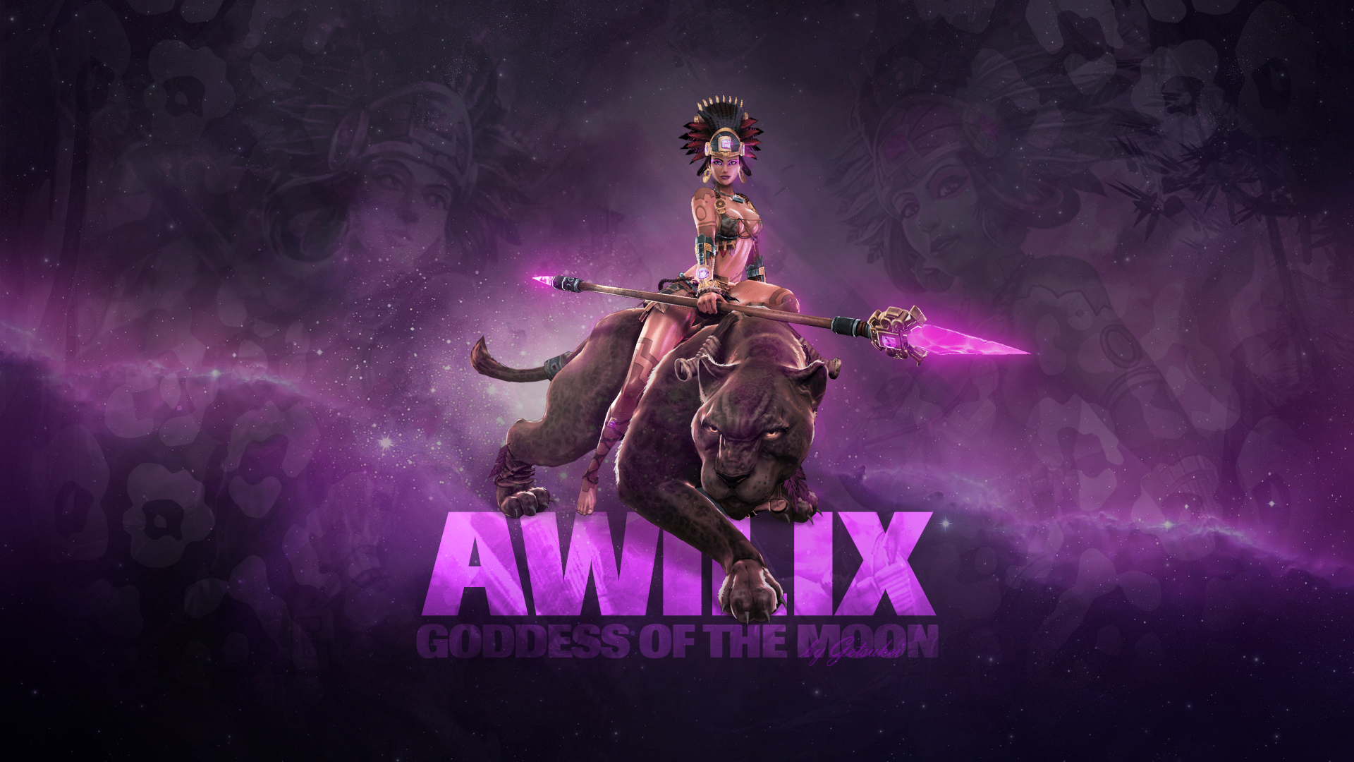 SMITE   Awilix Goddess of the Moon Wallpaper by Getsukeii on 1920x1080