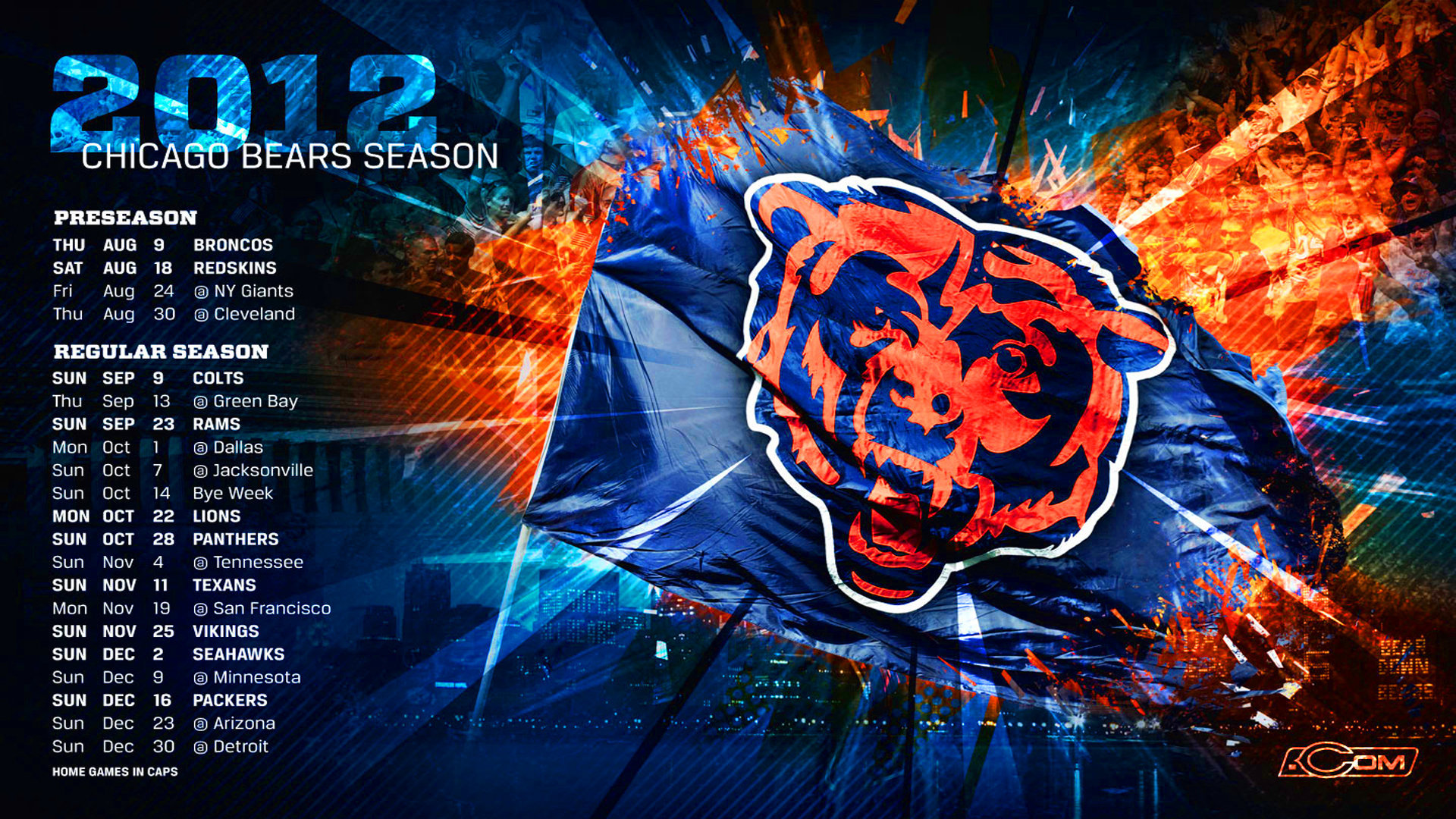 Chicago Bears Schedule Wallpaper Full