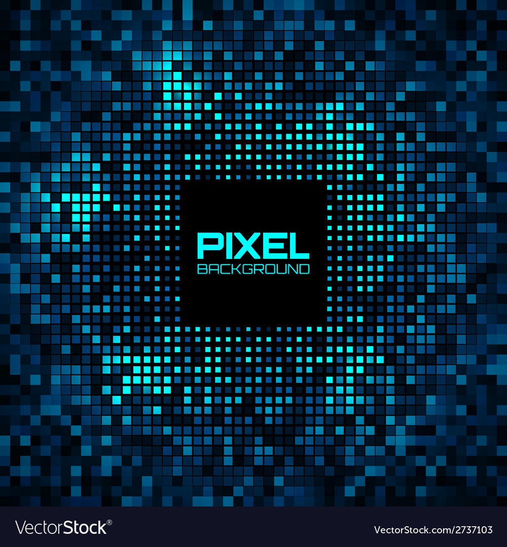 Abstract Pixel Blue Green Bright Glow Background