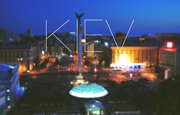 Wallpaper Kiev Ukraine Night City