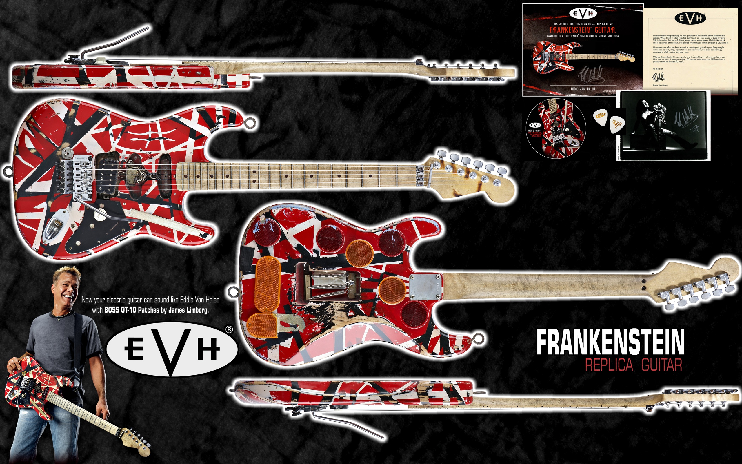 Evh Frankenstein Replica Guitar Wallpaper HD