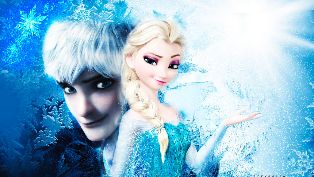Jack Frost and Elsa [Wallpaper] by MagnifiqueDiable 1024x576