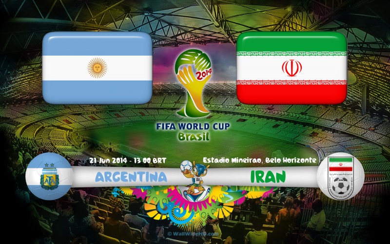 Argentina Vs Iran World Cup Group F Football Match Wallpaper