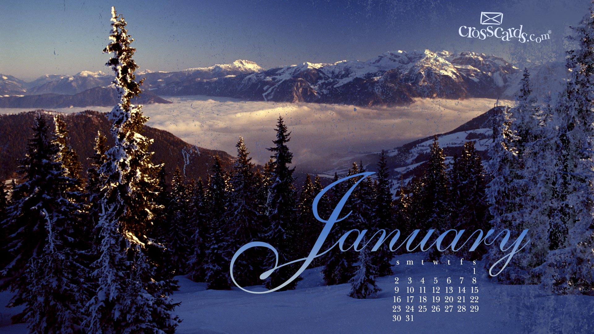 January Calendars Puter Monthly Christian Crosscards Wallpaper