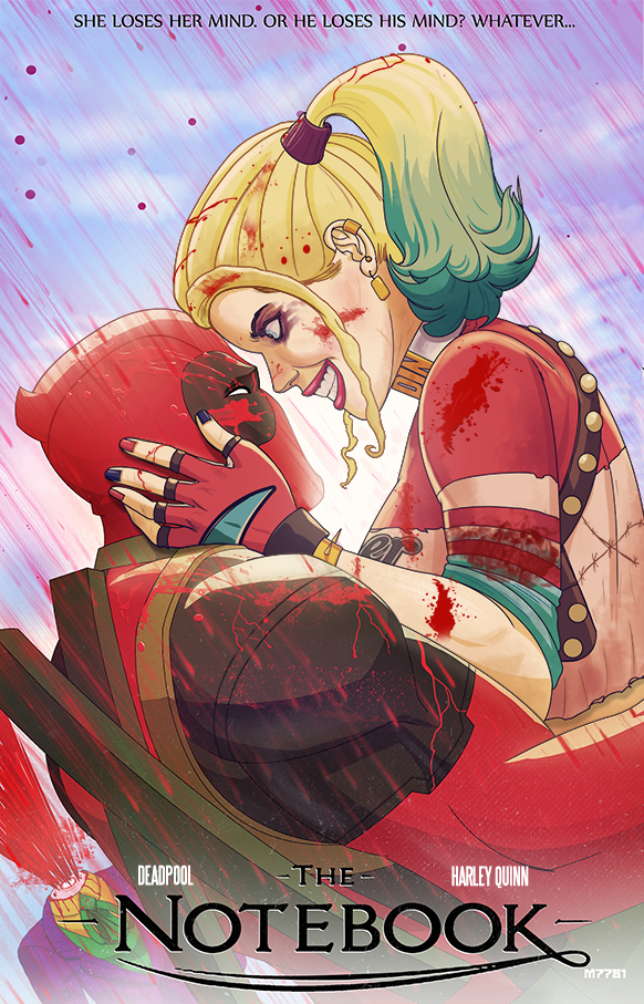 Deadpool Harley Quinn The Notebook By M7781