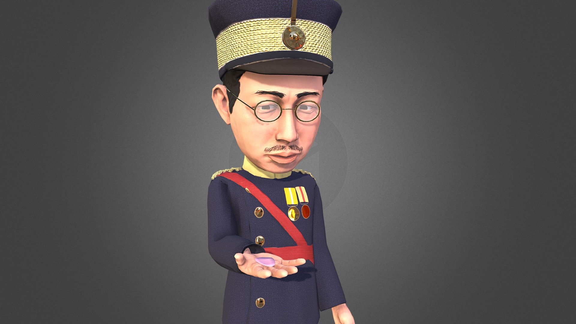 Emperor Hirohito Game Ready 3d Character Rigged Buy Royalty