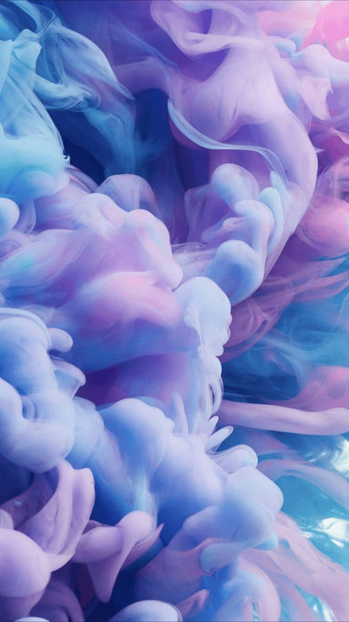 Smoke Splashes Pastel Purple Wallpaper