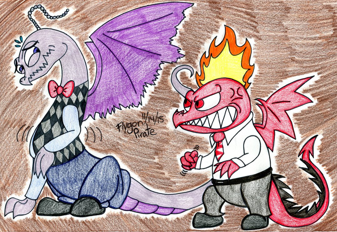 Inside Out Dragons  Anger and Fear by FlygonPirate on