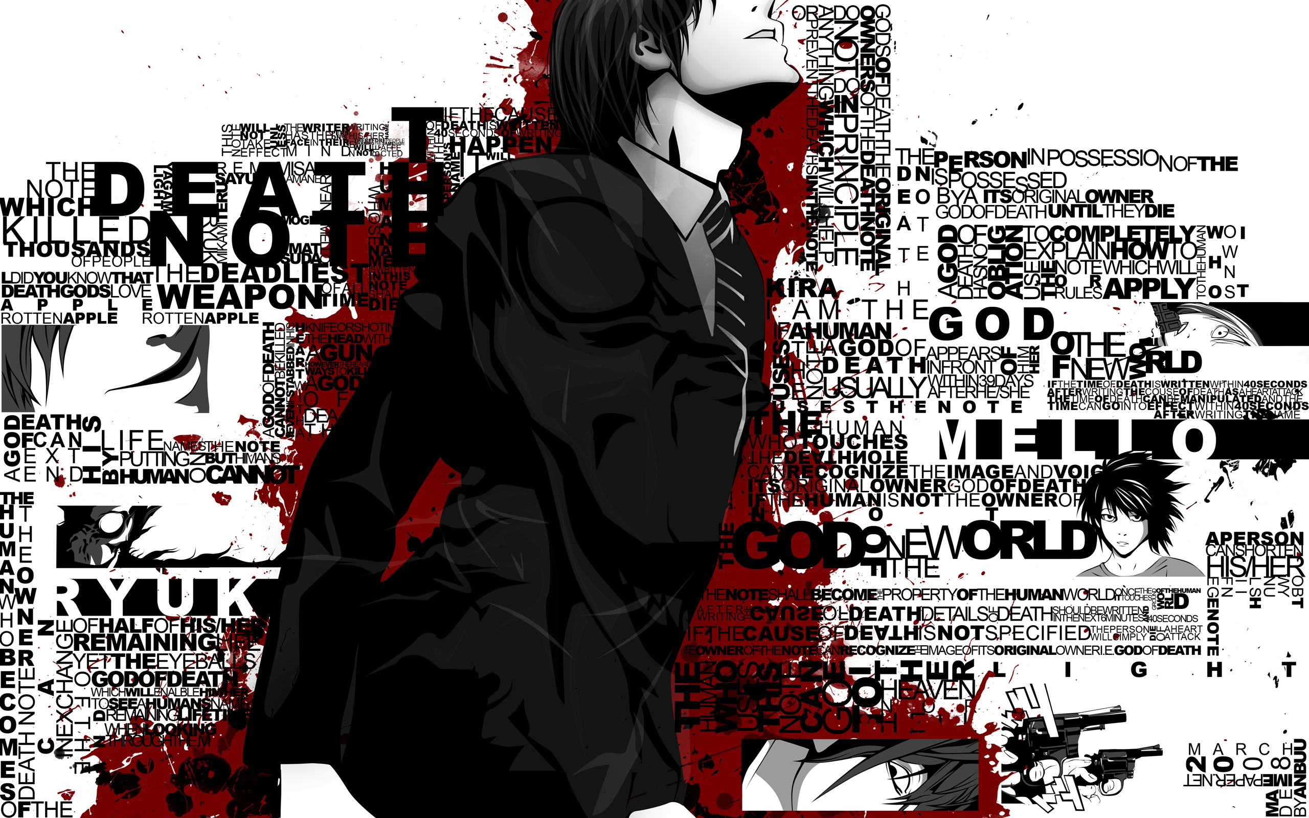 Death Note Gun L Polychromatic Ryuk Weapon Yagami Light Wallpaper