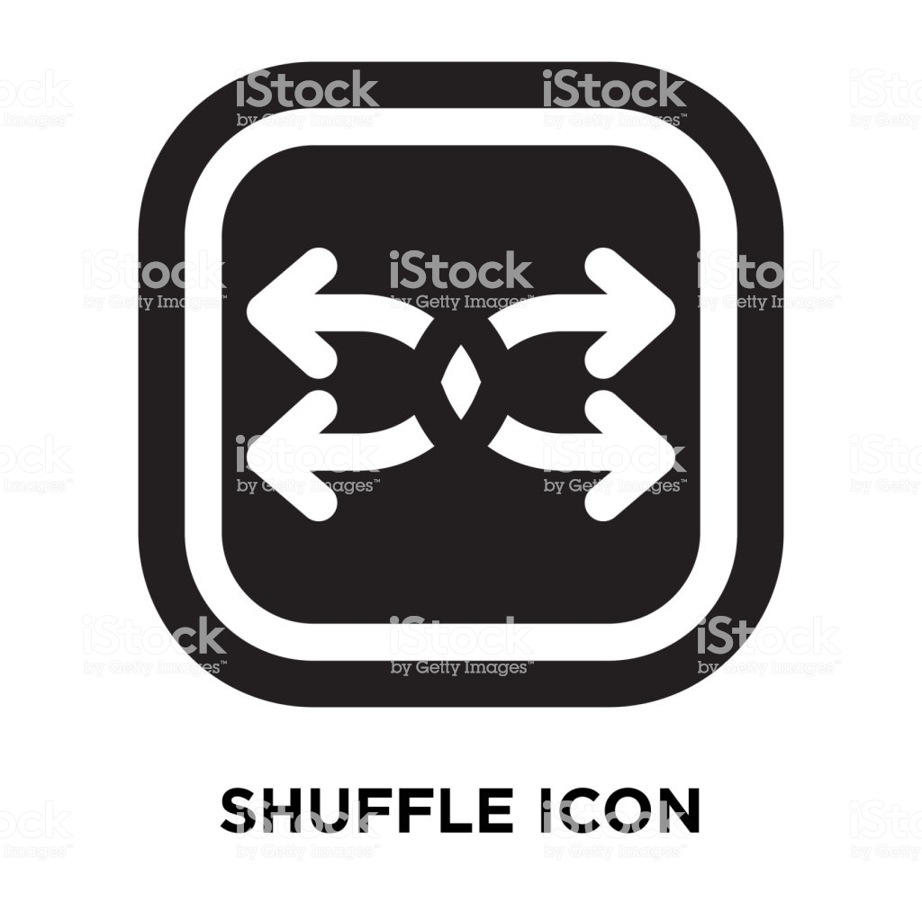 Shuffle Icon Vector Isolated On White Background Logo Concept Of