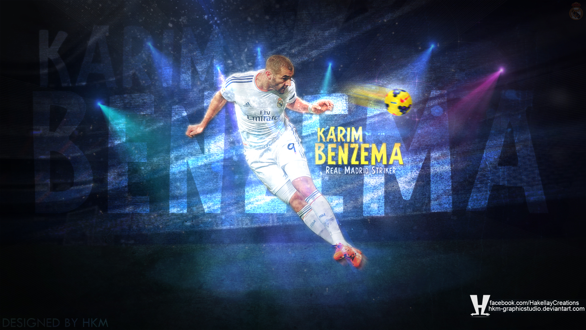 Karim Benzema HD Wallpaper Hkm By Graphicstudio