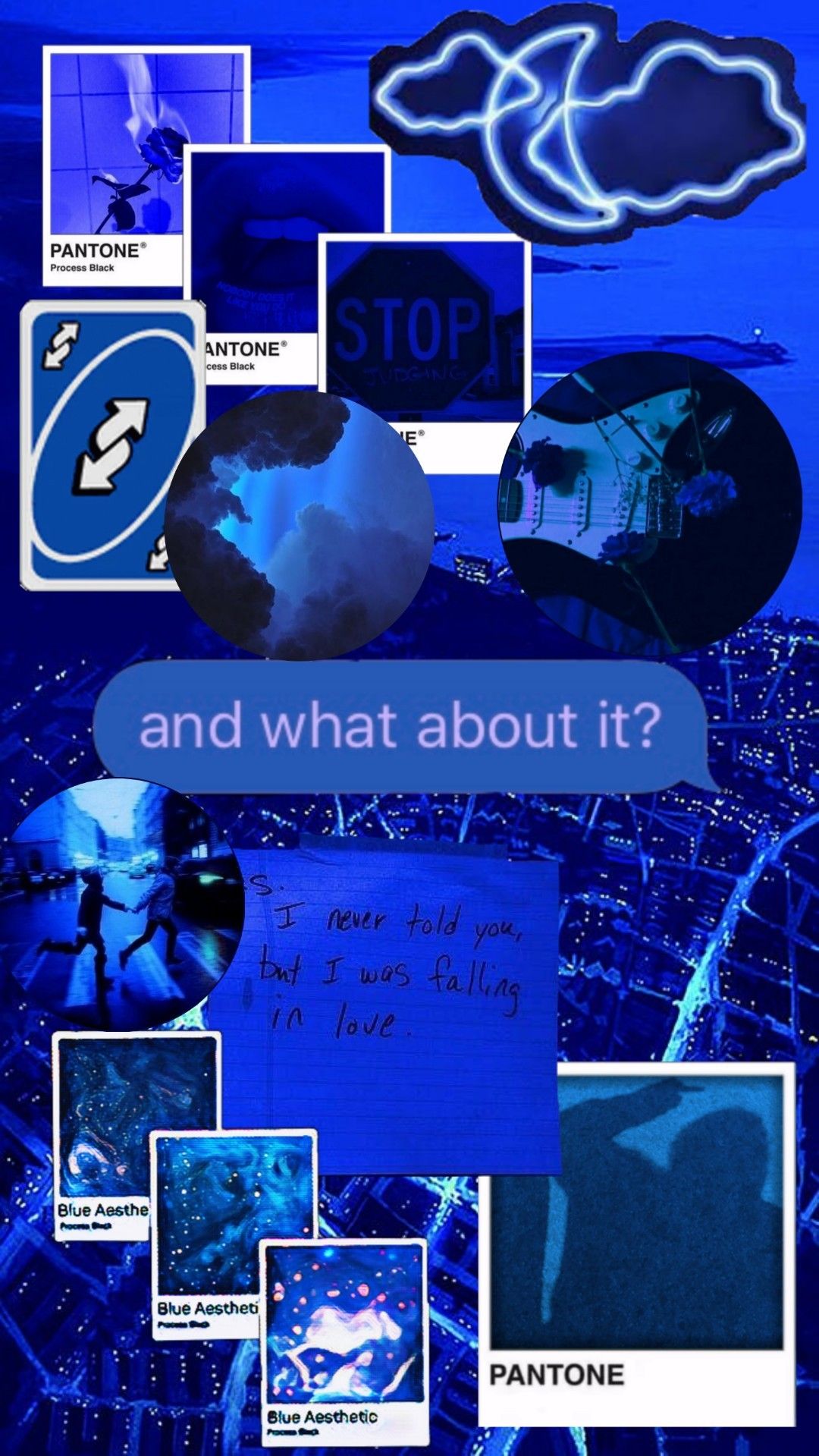 Electric Blue Background Aesthetic Wallpaper