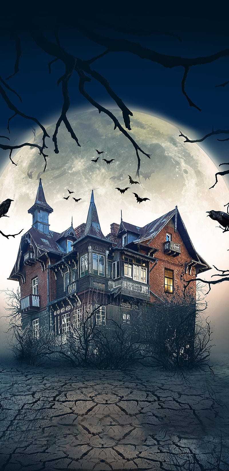 Scary house Wallpaper 4K Halloween house Spooky Horror 9220