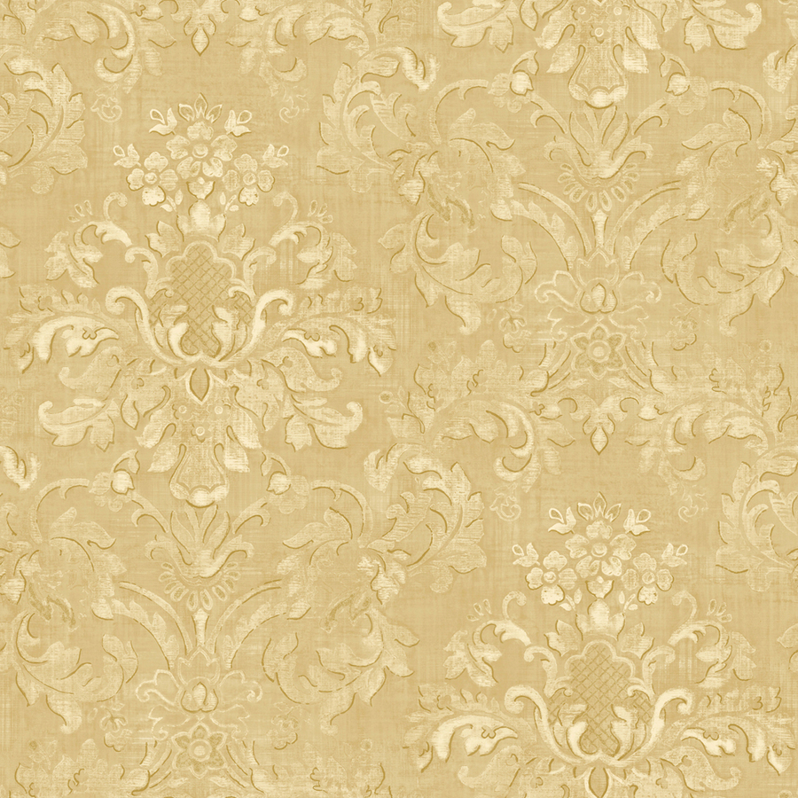 Shop Allen Roth Brown Peelable Vinyl Prepasted Classic Wallpaper At