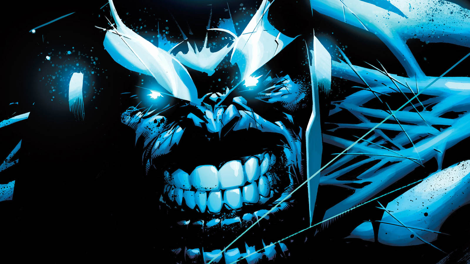 Thanos Blue Face Marvel Wallpaper