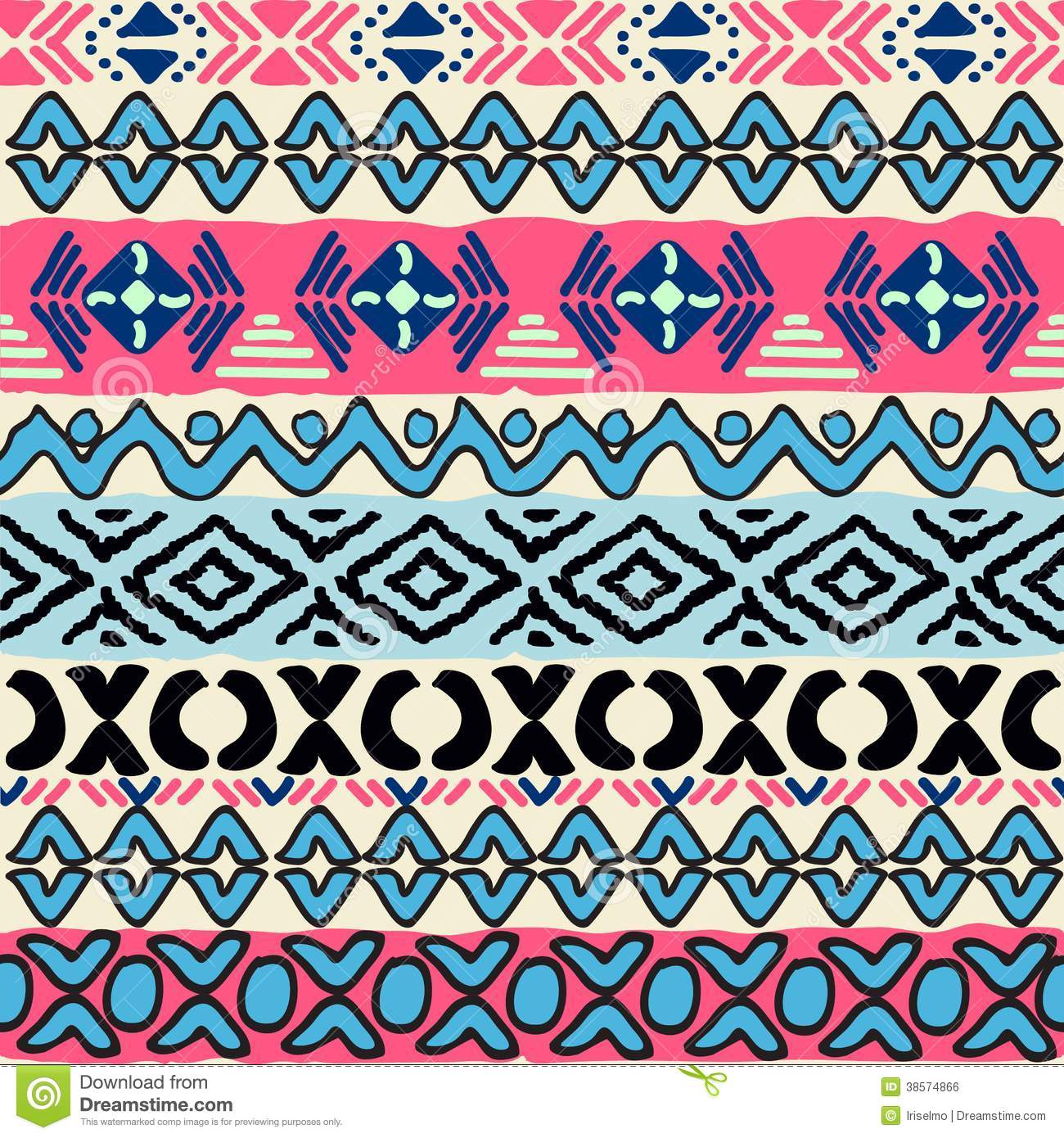 Aztec Print Vector Seamless Pattern In