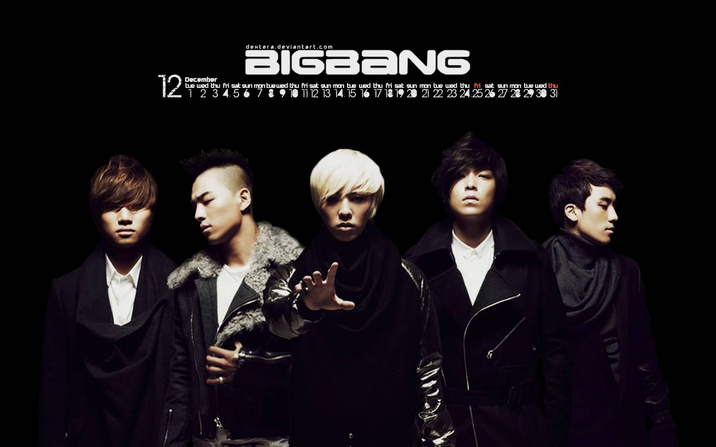 Big Bang Full HD Wallpaper Of Members