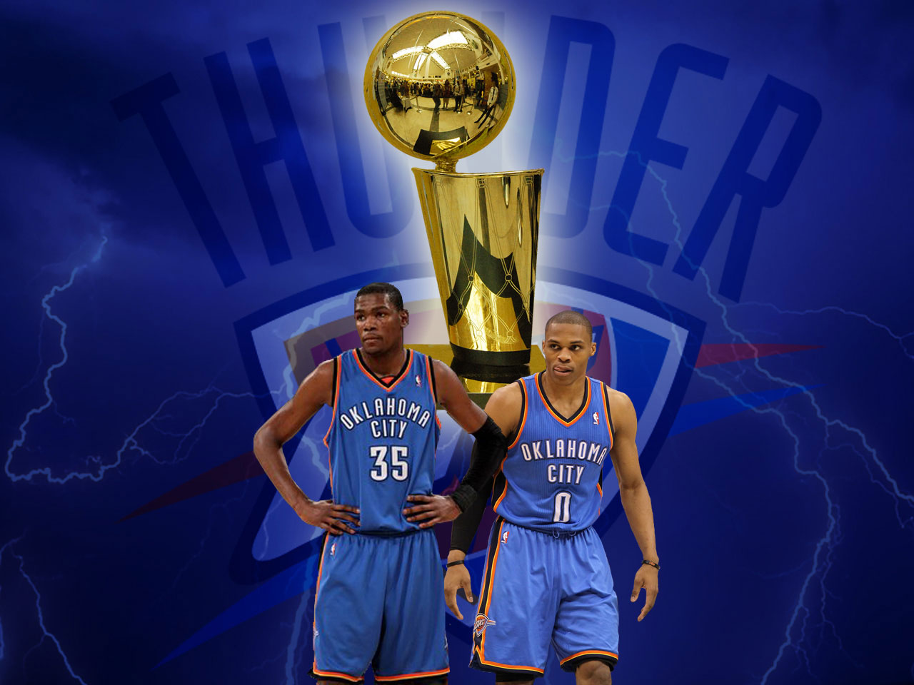 Oklahoma City Thunder NBA Trophy Wallpaper Big Fan of NBA   Daily
