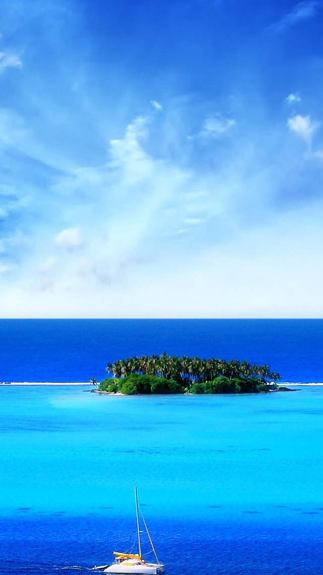 Island During The Summer iPhone Wallpaper Jpg