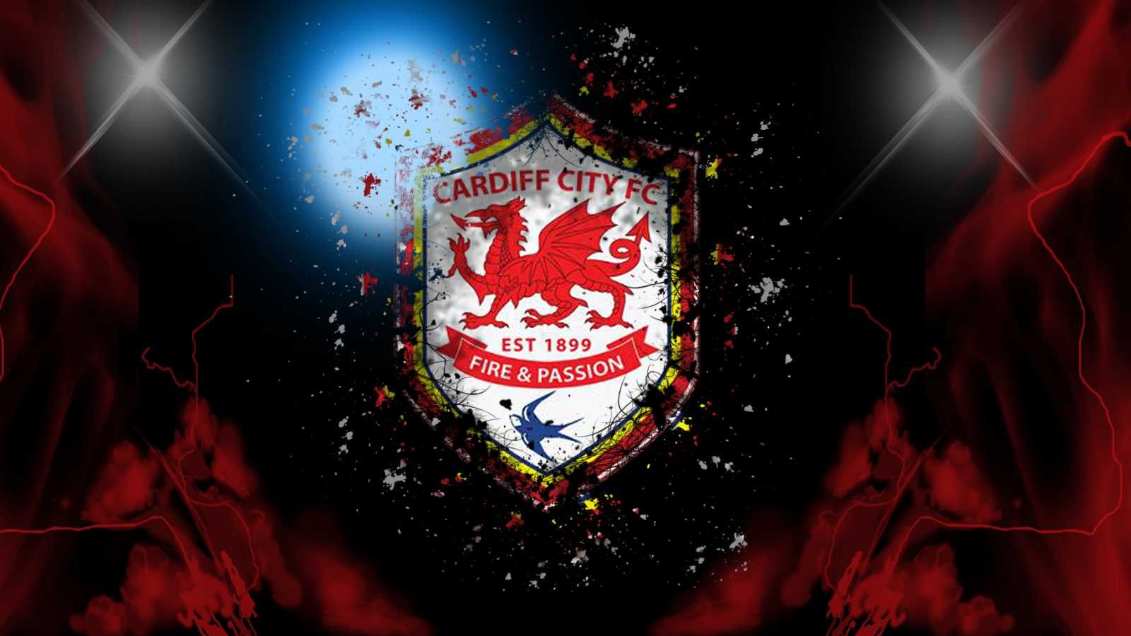 Cardiff City Fc Fire And Passion Logo Wallpaper HD