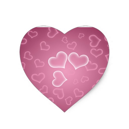 Cute Pink Hearts Background Heart Sticker