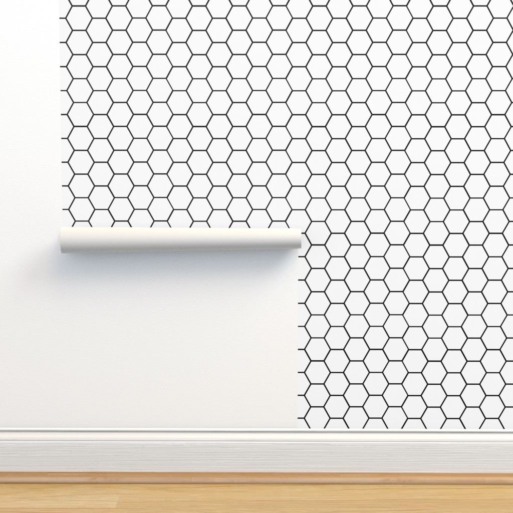 Free download Hexagon tile wallpaper black and white Wallpaper